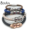 Wholesale Jewelry High Quality Genuine Stingray Leather Bracelet With Stainless Steel Clasp