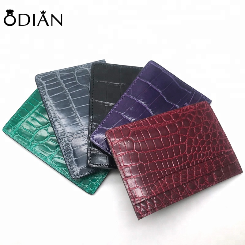 Top quality crocodile leather card case wallet