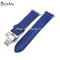 Handmade 100% genuine blue python and stingray skin Leather watch Strap Band for apple watch band 38mm 42mm