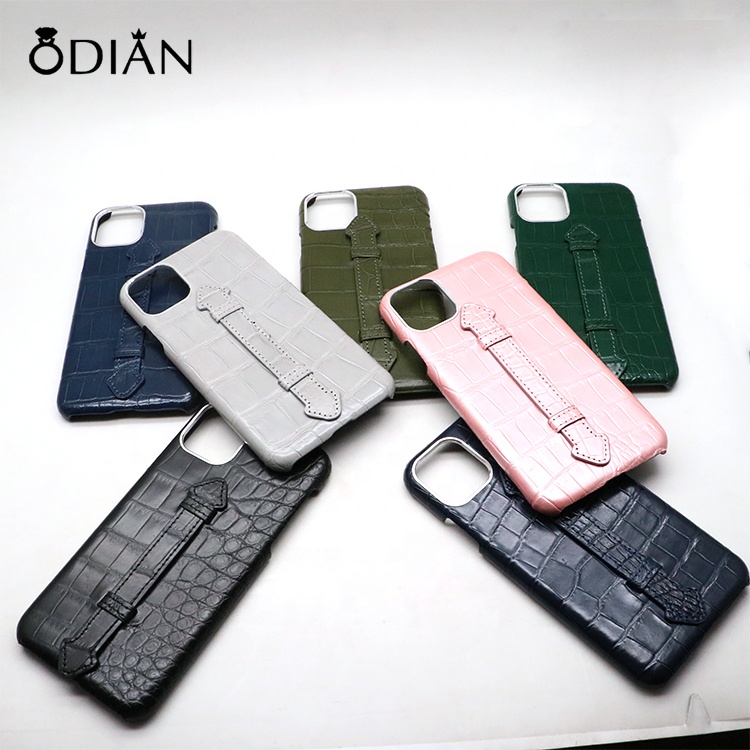 Wholesale luxury style exotic mobile phone cover for real crocodile skin leather phone 11 por phone case