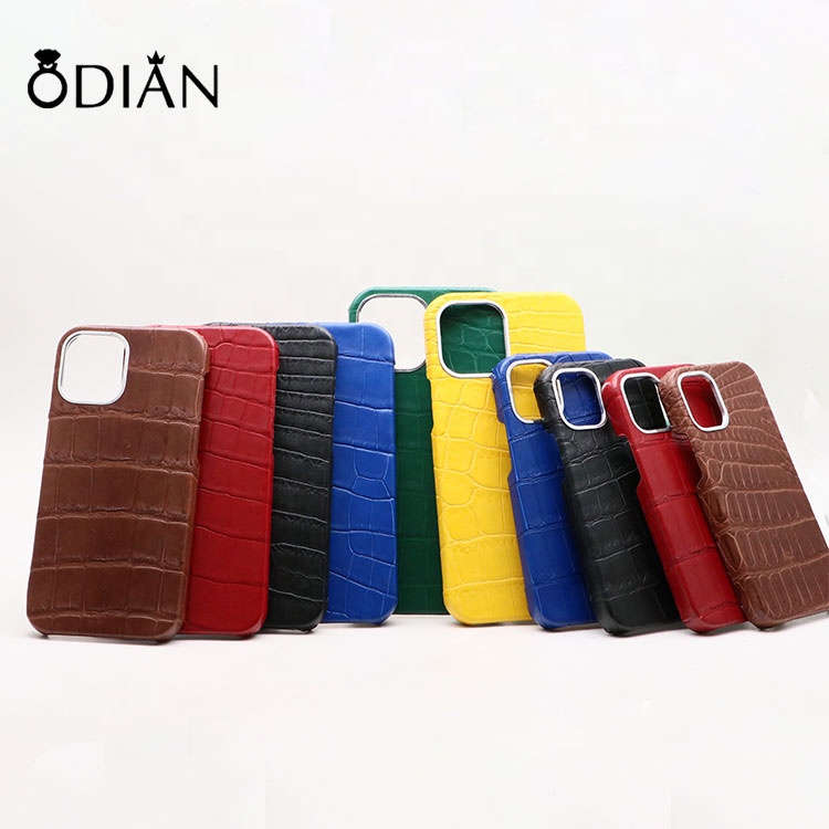 Top Quality Belly Skin Genuine Crocodile Leather Cell Phone Case Back Cover With Card Hold phone back cover