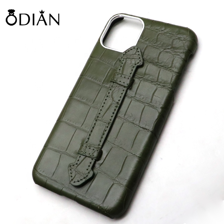 Odian Jewelry 2020 New Leather Phone Case Crocodile Skin Protective Case For iPhone 11 Pro