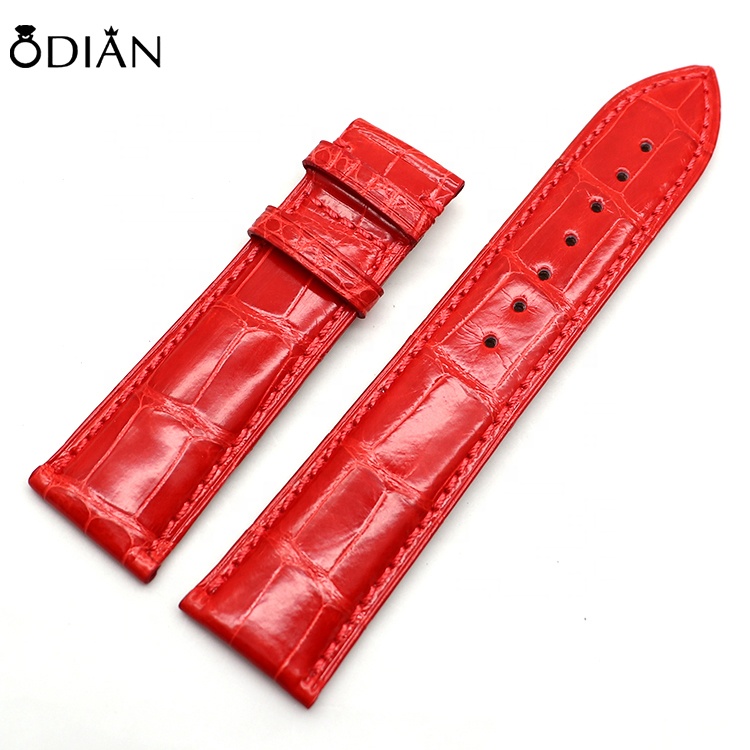 odian jewelry luxury genuine alligator America Crocodile leather watch band strap genuine leather watch band strap