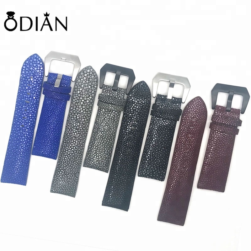 Hot selling apple watch band strap with stingray leather