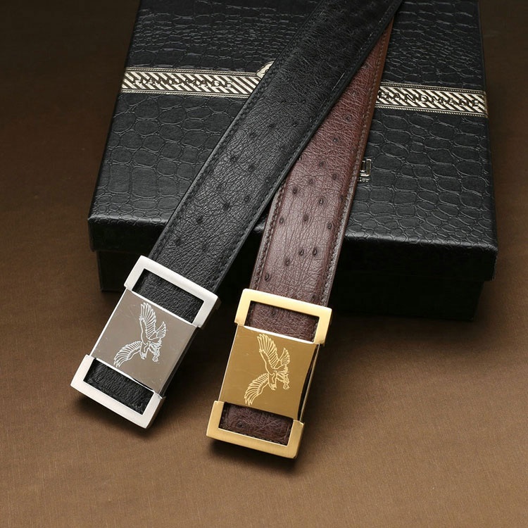 2020 high quality genuine leather belts with pin buckle mens business belt custom logo