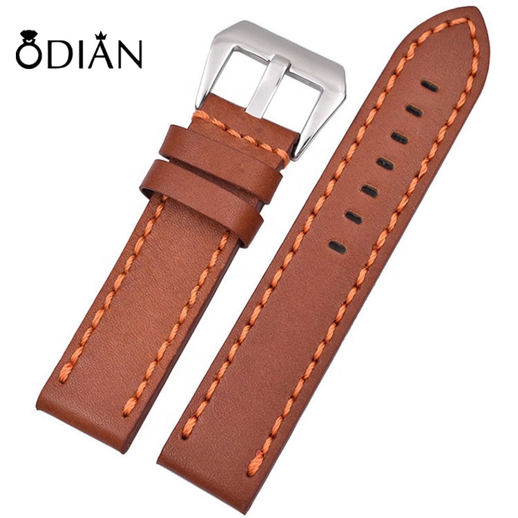 Fashionable calfskin frosted watchband, can print logo, a variety of colors frosted watchband