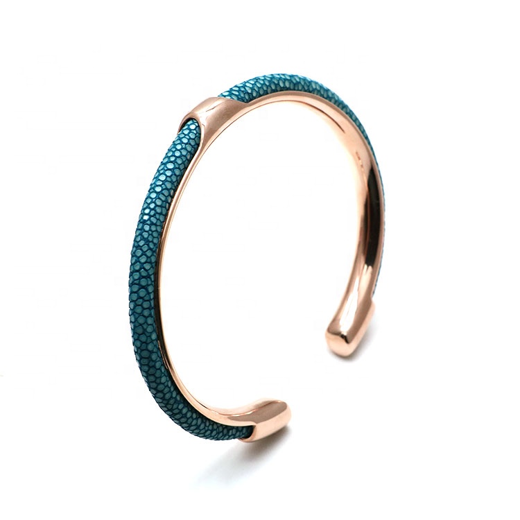 Fashion Handmade Jewelry 2019 New Stainless Steel Leather Bracelets stingray Bracelet For Men