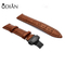 Fashion Calfskin soft watch strap Stainless Steel Butterfly Black Buckle Leather Strap