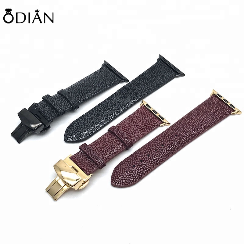 100% Pebble Leather Wirst Band Watch Belts for Apple Watch Sport Edition