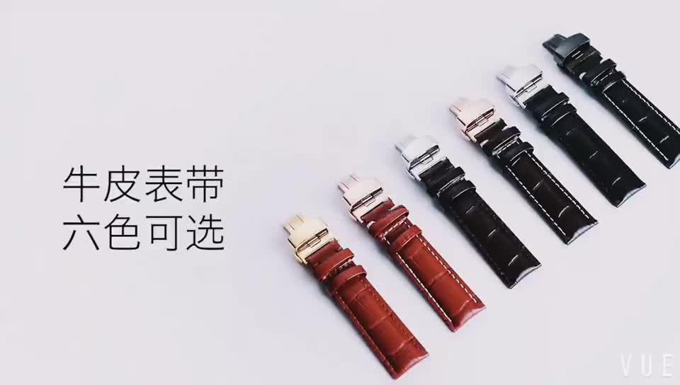 Odian Jewelry Genuine Leather Material and black,brown,light tan,red color.Color calf leather watch straps band