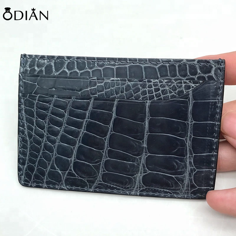 Odian Jewelry Real Crocodile leather card holder and Credit card holder for business men accessories