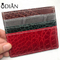 Christmas Gift Genuine Crocodile Cow Leather Credit Card Holder Card Case