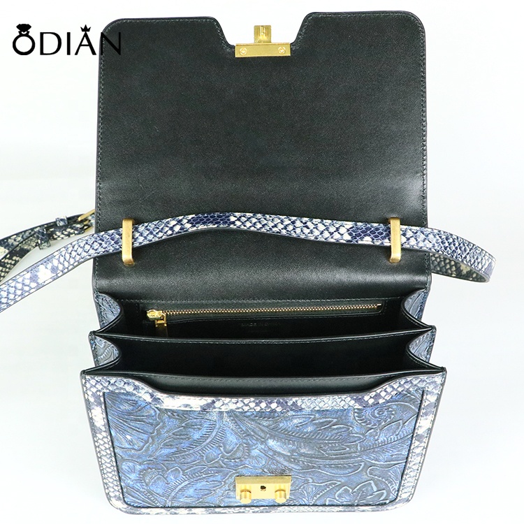 Vintage new leather handbag hand-crafted diagonal cross shoulder top leather creative handbag