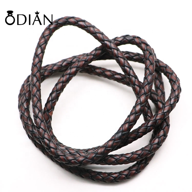 Wholesale Cow Leather Rope 3mm 4mm 5mm 6mm 8mm Round leather rope