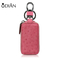 Fashionable red ostrich leather key bag, inner cowhide and outer ostrich leather material, customize the color of the bag