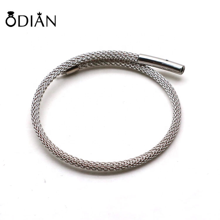New fashion hollow rope bracelet, stainless steel bracelet, custom logo