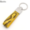 Odian Jewelry High polished stainless steel keychain key chain holder with genuine python snake skin leather bands straps