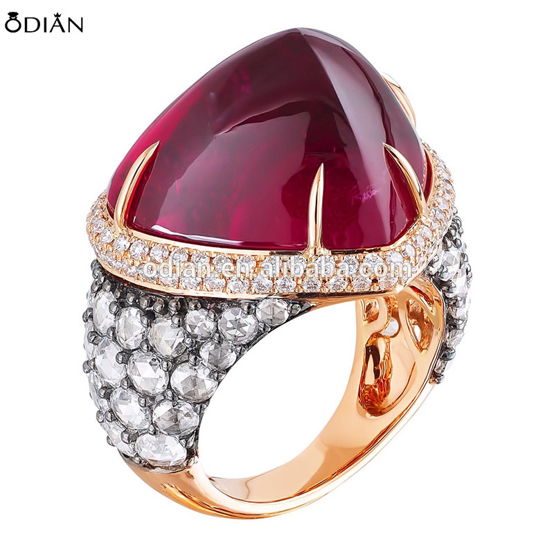 Alibaba latest design 925 silver ring with purple stone, fancy stone rings for women jewelry