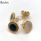 Dongguan Odian Jewelry Fashion New Style gold Jewelry Colorful Stone 18K Gold round Earring stainless steel stud earring
