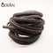 Vintage braided 6mm wide flat leather cord, diy hand-woven leather rope for making bracelet material