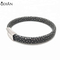Oval shape PU stingray leather cord bracelet for men and women