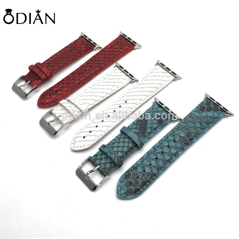 genuine stingray and python watch band to apple 38mm for women