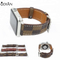 Chequered Leather Apple Watch Band
