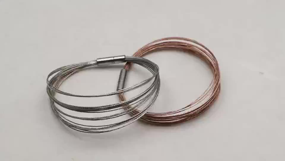 Simple design stainless steel bracelet, silk bracelet, multi - strand stainless steel bracelet