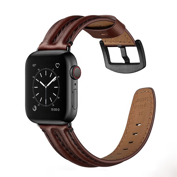 Watchbands PU leather and Genuine Leather WatchBand Stainless Steel Buckle Clasp watch band leather strap