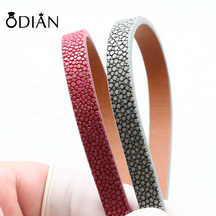 Fashion Stingray Flat Leather Cord python skin Bracelets Leather Cord Leather rope in various colors