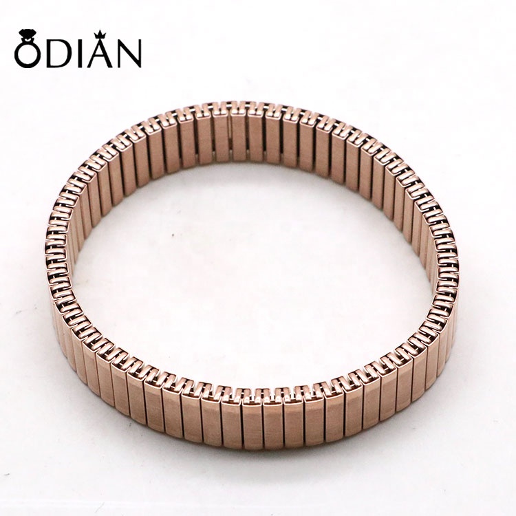 Fashion Elastic Stretchy Gold Claw Chain Stainless Steel Bracelet