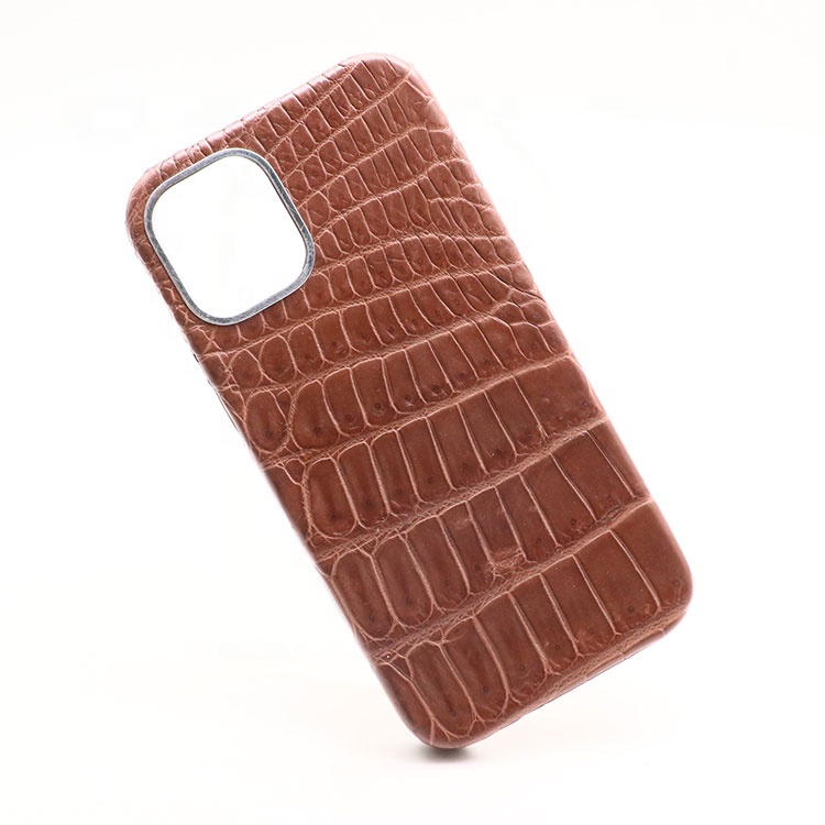 Fashionable crocodile leather phone case is suitable for iPhone 12, and the personal logo can be customized