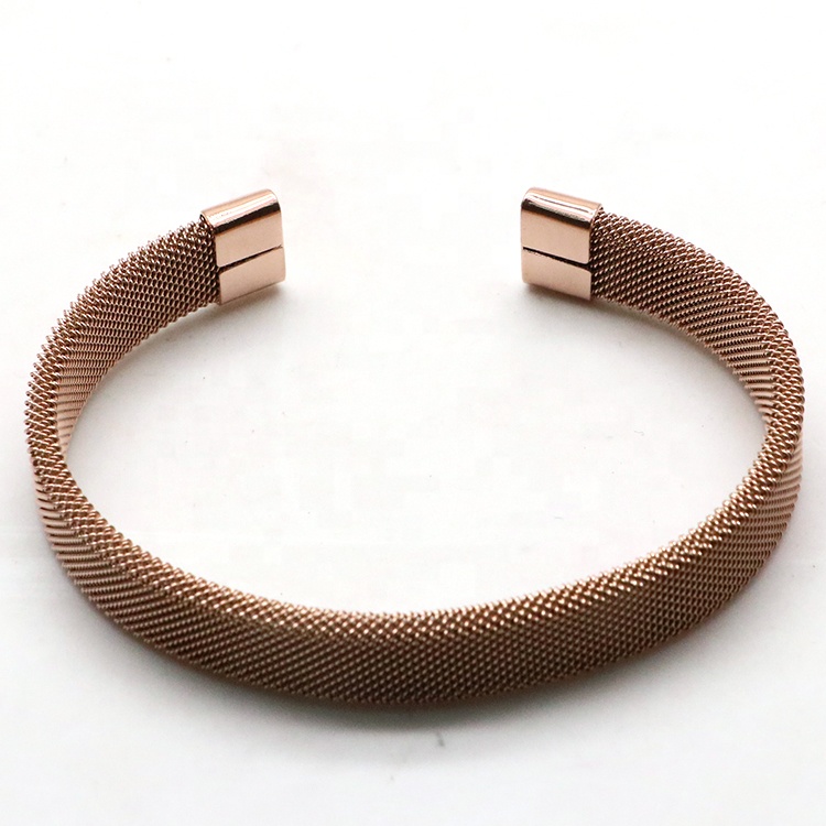 Fashion High Quality Mesh Bracelet Stainless Steel Belt Bangle ,The cuffs can be customized color