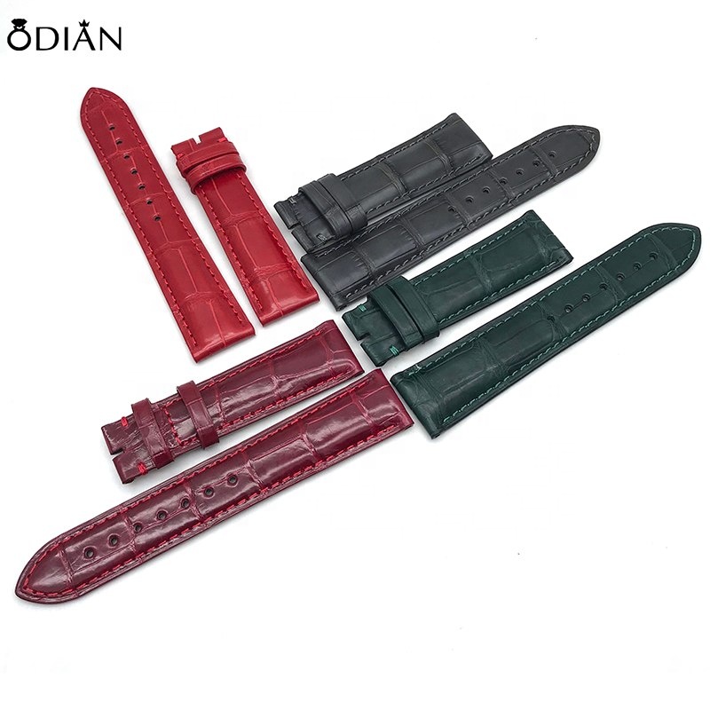 Odian Jewelry Luxury exotic Genuine Crocodile Alligator leather watch strap for men watch band for best christmas gift