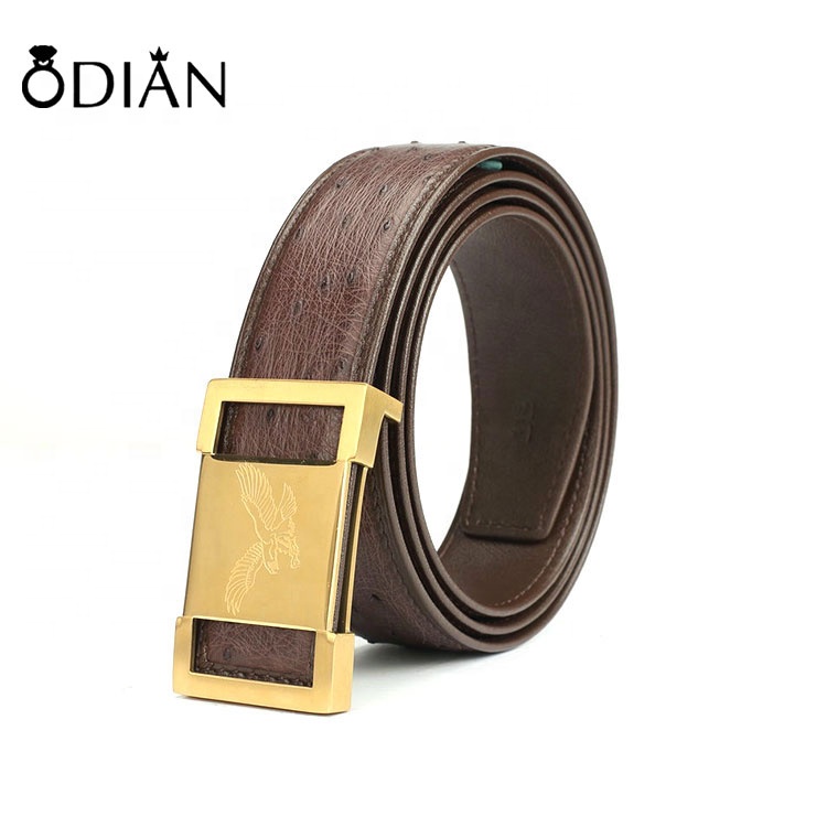 Ostrich skin Leather Belt for men Leather belt ,Multicolored animal skin,A variety of belt buckles