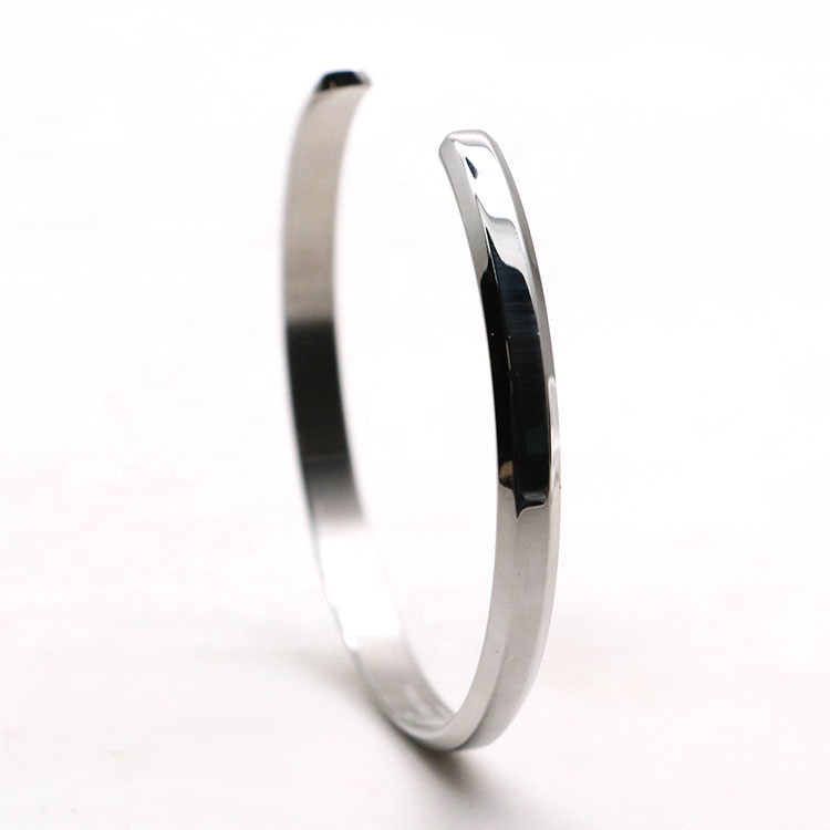 316L Stainless Steel Engraved Womens Cuff Bracelet Provide Custom