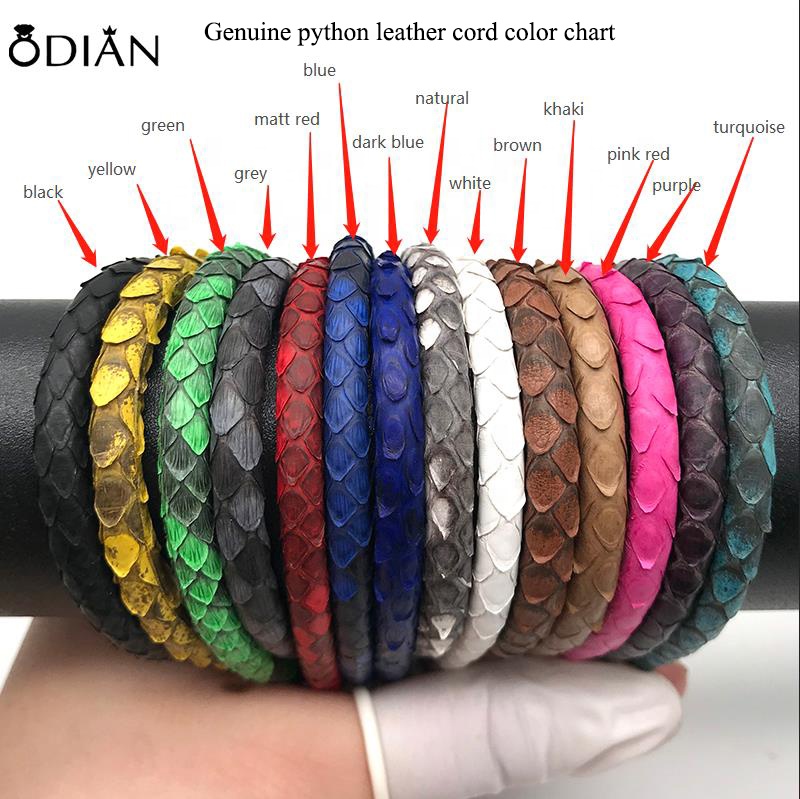Odian Jewelry Genuine Braided Round Cow Flat Leather Cord for bracelet jewelry