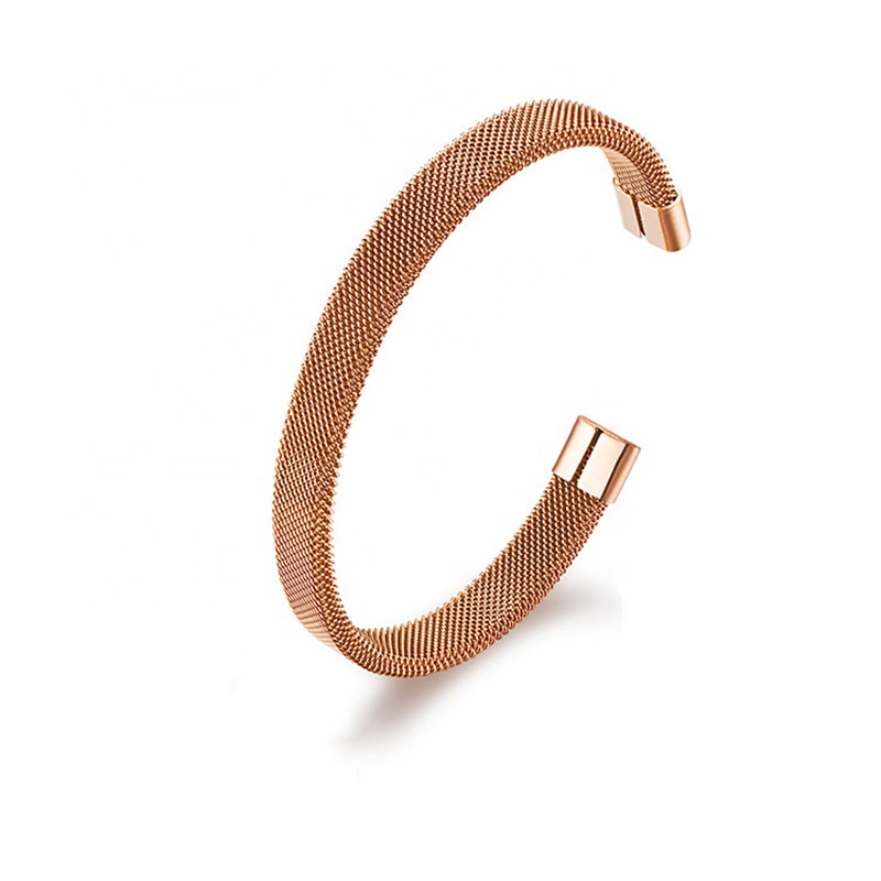 Europe and the United States titanium steel bracelet hemp rope woven open bracelet fashion trend style wholesale