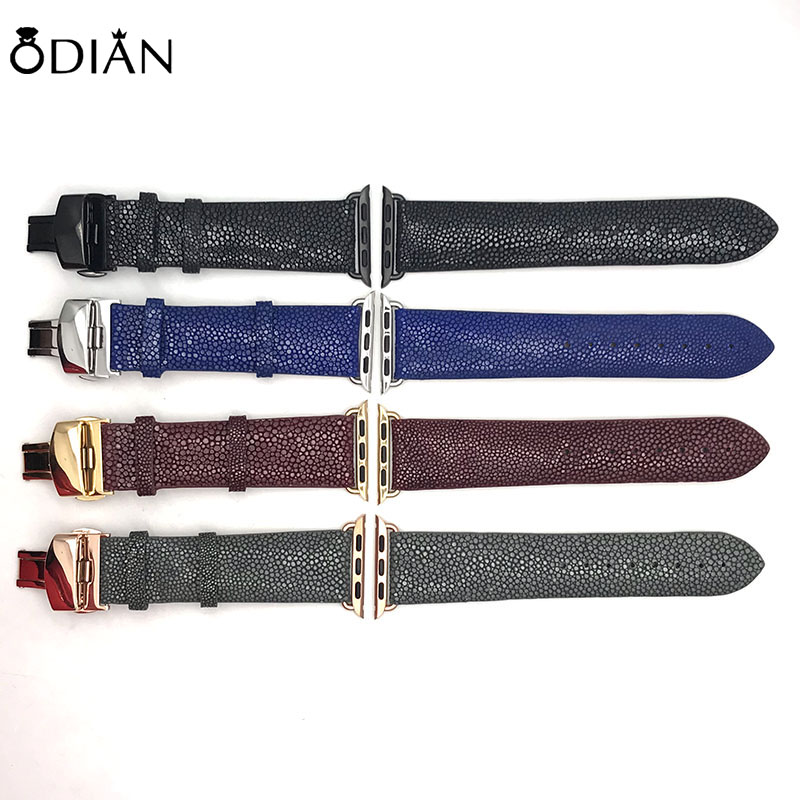 100% Pebble Leather Wirst Band Watch Belts for Apple Watch Sport Edition