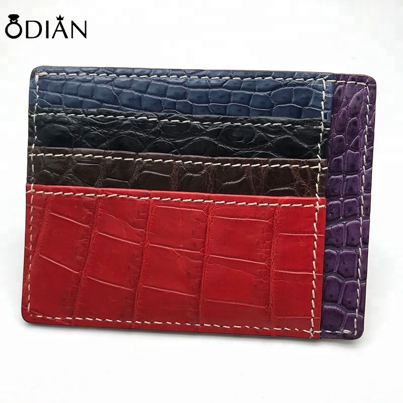 Top quality hot selling luxury genuine crocodile skin leather purse/Simple wallets