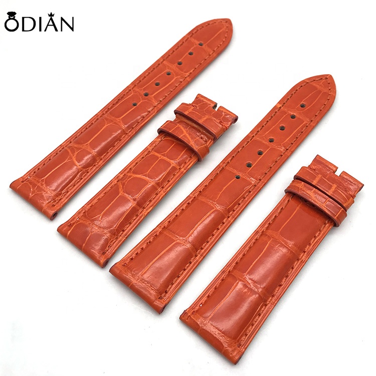 Odian Jewelry 18mm 20mm 22mm Genuine Alligator America crocodile leather turquoise blue red watch band women watch straps