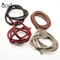 3-6mm Braided Leather Rope Bolo Cord Woven Folded Leather Strap Braided Bracelet Making Red