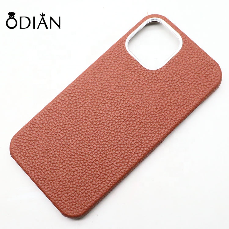 Luxury Cowhide Real Leather Litchi Pattern Camera Protective Mobile Phone Case Cover For Apple Iphone 11 12 Pro Max Phones