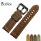 Watch Band Genuine Frosted leather Strap 3 Colors 18mm 19mm 20mm 21mm 22mm 24mm Watchband Greased leather Wristband