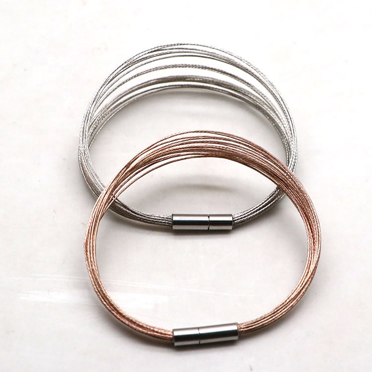 Wholesale stainless steel wire bracelets, magnetic buckle bracelets, custom LOGO