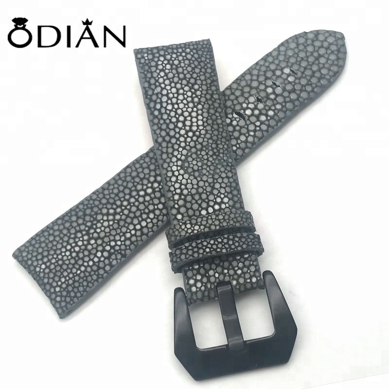 Stainless Steel Customized Stingray skin leather Watch Strap